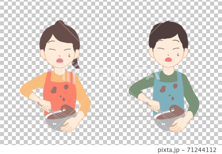 Stir the chocolate whipped cream and scatter (no line) 71244112