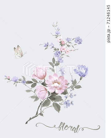 透明水彩 水彩画 花 71246145