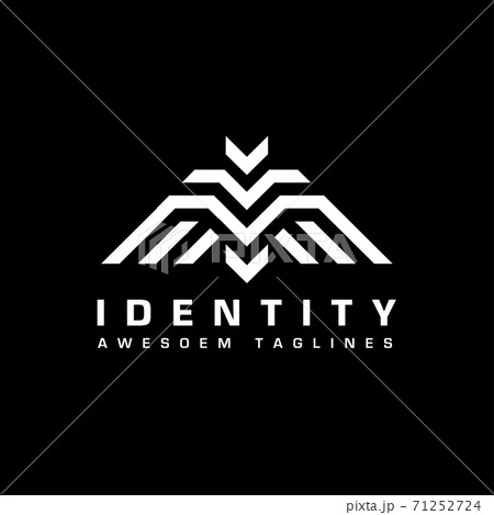 abstract letter m bird black bold line logo concept abstract letter m bird black bold line logo concept 71252724