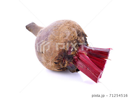 Fresh beetroot with half isolated on white background Fresh beetroot with half isolated on white background 71254516