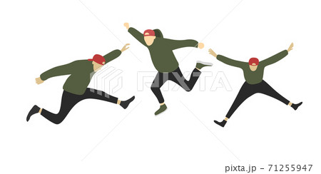 Man in jumping, character for your design Man in jumping, character for your design 71255947