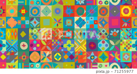 Talavera pattern. Indian patchwork. Turkish ornament. Moroccan tile mosaic. Spanish decoration. Ethnic background. Seamless pattern for your design Talavera pattern. Indian patchwork. Turkish ornament. Moroccan tile mosaic. Spanish decoration. Ethnic background. Seamless pattern for your design 71255977