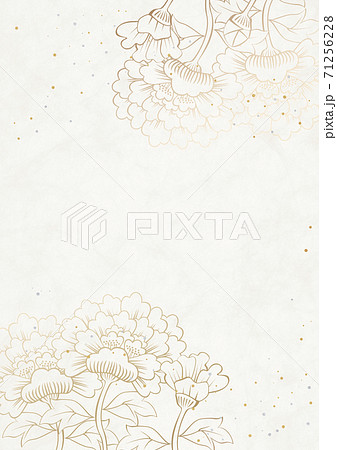 白和紙 牡丹 花 白和紙 牡丹 花 71256228