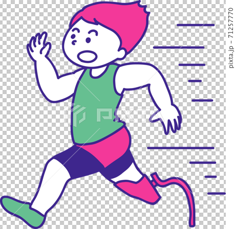 パラ陸上競技のイラスト素材