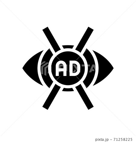advertisement no vision glyph icon vector illustration 71258225