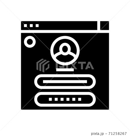 user identification glyph icon vector illustration sign user identification glyph icon vector illustration sign 71258267