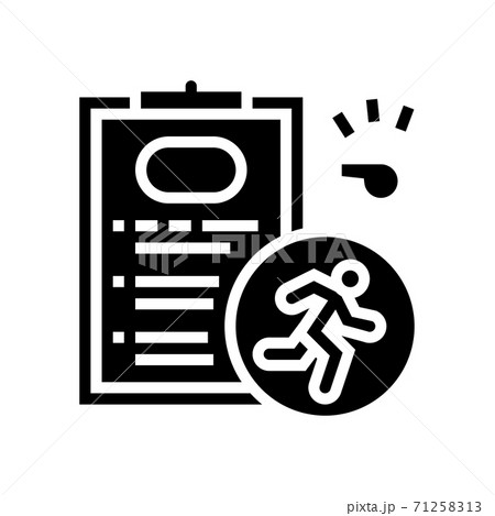 runner sportsman card glyph icon vector illustration runner sportsman card glyph icon vector illustration 71258313