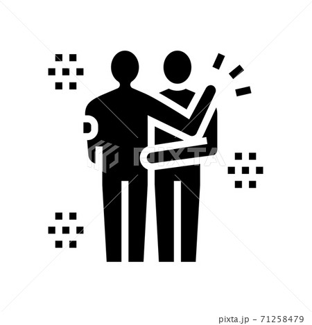 human hugs glyph icon vector illustration sign human hugs glyph icon vector illustration sign 71258479