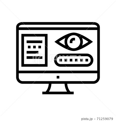 spied password access line icon vector illustration 71259079