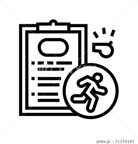runner sportsman card line icon vector illustration 71259165