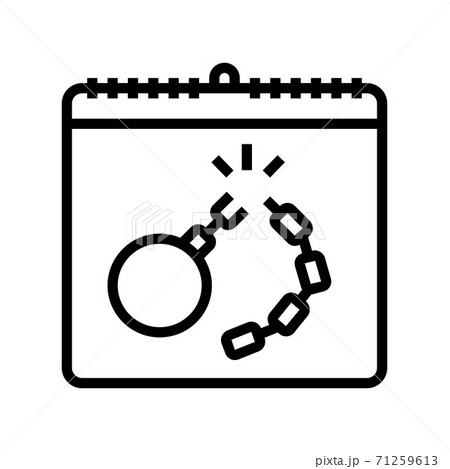 remembrance of slave trade and abolition line icon vector illustration 71259613