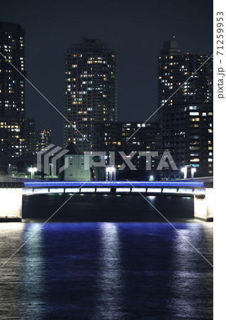水辺のにぎわい創出する隅田川橋梁のライトアップ 『勝鬨橋』 水辺のにぎわい創出する隅田川橋梁のライトアップ 『勝鬨橋』 71259953