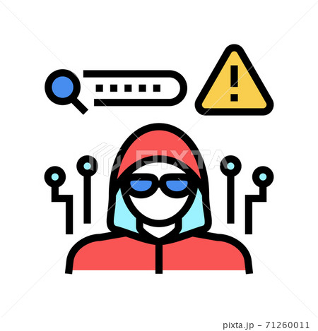 hacker hacked password color icon vector illustration hacker hacked password color icon vector illustration 71260011
