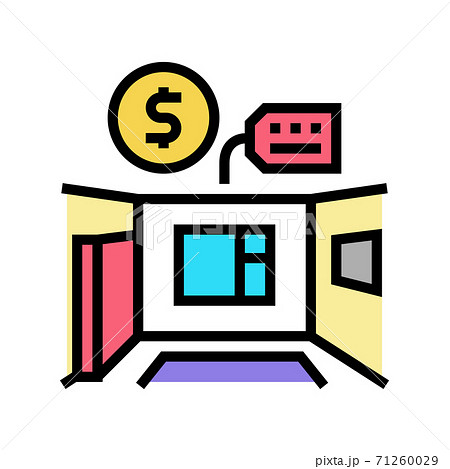 apartment rental color icon vector illustration sign 71260029
