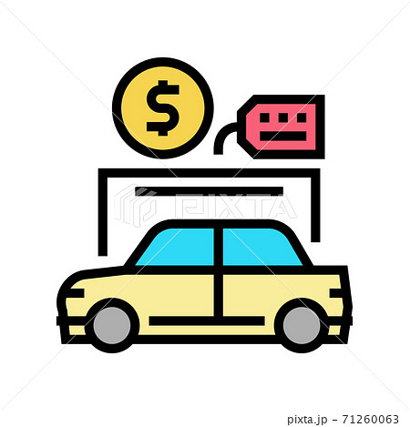 car rental color icon vector illustration sign 71260063