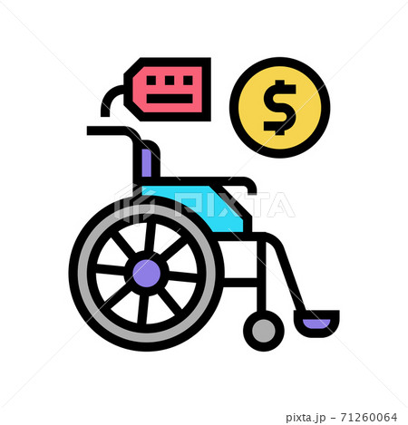 wheel chair rental color icon vector illustration wheel chair rental color icon vector illustration 71260064