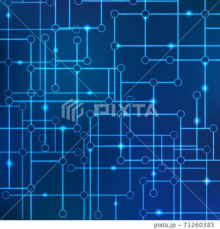 Vector background of lines of connected circles with the effect of neon or glow. Concept of electronic communications and data transfer. Science of technology and computer science. Data array. Vector background of lines of connected circles with the effect of neon or glow. Concept of electronic communications and data transfer. Science of technology and computer science. Data array. 71260385