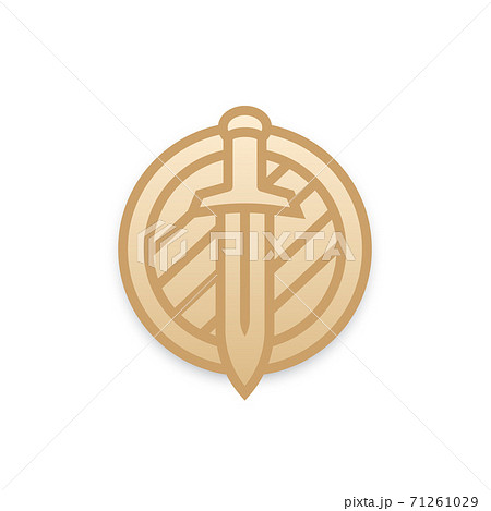 sword and shield icon on white sword and shield icon on white 71261029