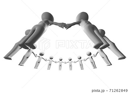 輪になった人のイラスト素材