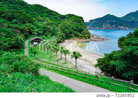 鹿児島県坊津町の荒所浜 の写真素材