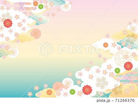 和柄さくら背景3 和柄さくら背景3 71266370