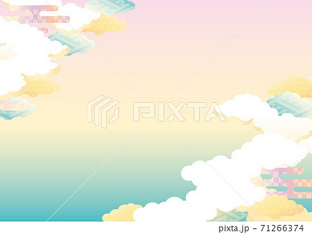 Japanese sky background 1 - Stock Illustration [71266374] - PIXTA
