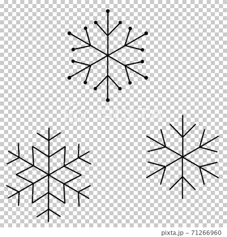 Snowflake variation cute line art 71266960