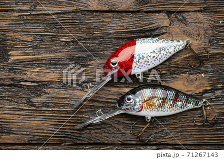 Wobbler perch or pike bait. Fishing bait tackle and baubles for fishing Wobbler perch or pike bait. Fishing bait tackle and baubles for fishing 71267143