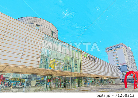 [アニメ風] 北海道 函館 函館駅周辺の風景 71268212