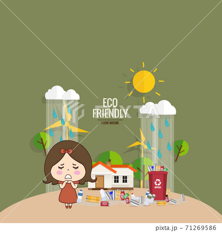 Garbage, environmental pollution concept. Vector illustration 71269586