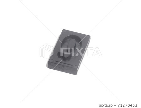 letterpress number nine isolated on white background 71270453