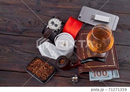 Composition of rich businessmen stuff. 71271359
