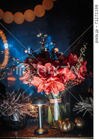 Hibiscus in a transparent vase Hibiscus in a transparent vase 71272198