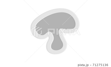 Champignon with shadow icon. Flat illustration Champignon with shadow icon. Flat illustration 71275136