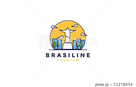 rio de janeiro statue abstract with city logo vector icon illustration rio de janeiro statue abstract with city logo vector icon illustration 71278054
