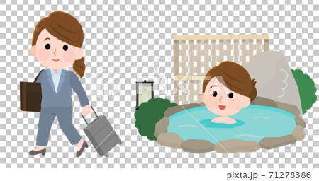 休息日平日出差週末休閒女性上班族插圖 71278386