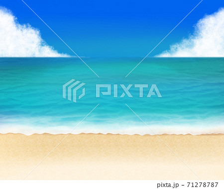 青い海海岸 夏のイラスト素材 71278787 Pixta