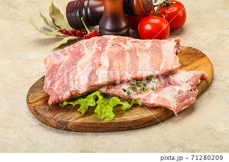 Raw pork ribs for cooking 71280209