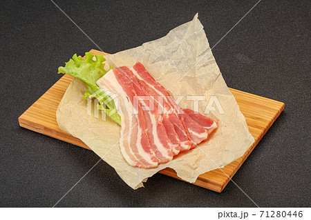 Raw pork bacon for roast Raw pork bacon for roast 71280446