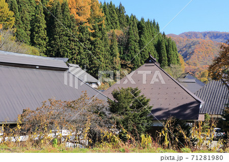 秋の白馬村青鬼集落 秋の白馬村青鬼集落 71281980