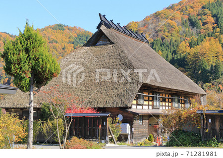 白馬村大出の茅葺民家 71281981