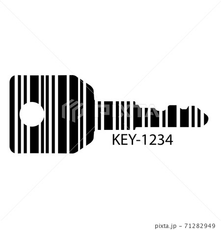 Barcode set the shape to the key, concept of successful in business. Barcode set the shape to the key, concept of successful in business. 71282949