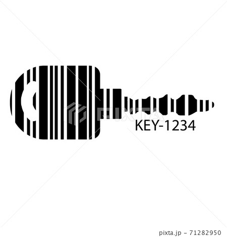 Barcode set the shape to the key, concept of successful in business. 71282950