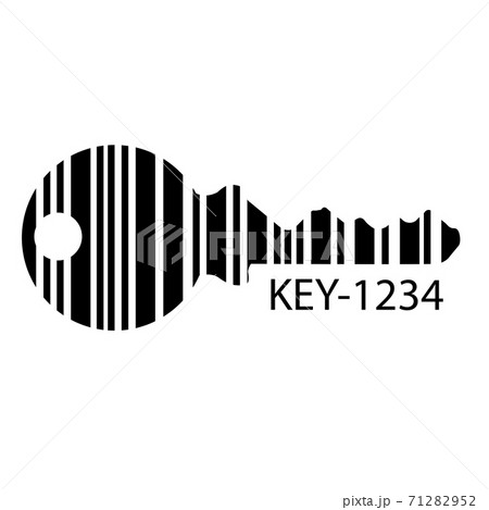 Barcode set the shape to the key, concept of successful in business. 71282952