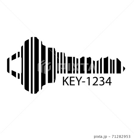 Barcode set the shape to the key, concept of successful in business. Barcode set the shape to the key, concept of successful in business. 71282953