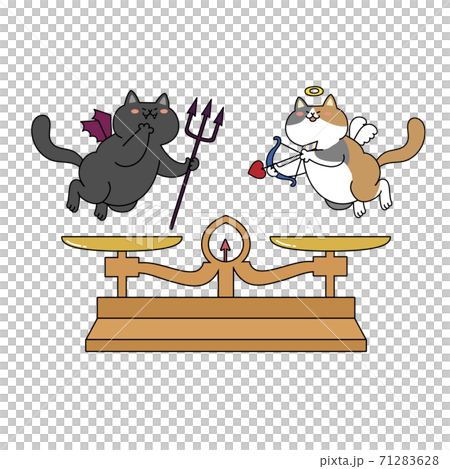 デビルな猫とエンジェルな猫の審判 71283628