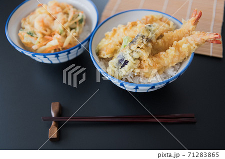 天丼 かき揚げ丼 丼物イメージ素材 天丼 かき揚げ丼 丼物イメージ素材 71283865