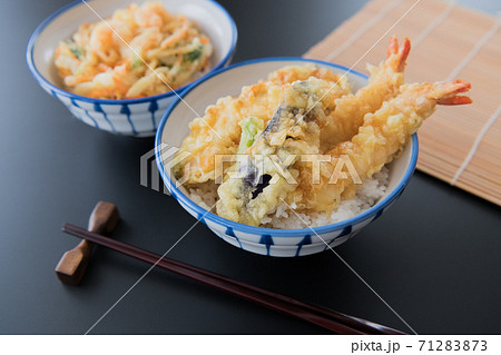 天丼 かき揚げ丼 丼物イメージ素材 天丼 かき揚げ丼 丼物イメージ素材 71283873