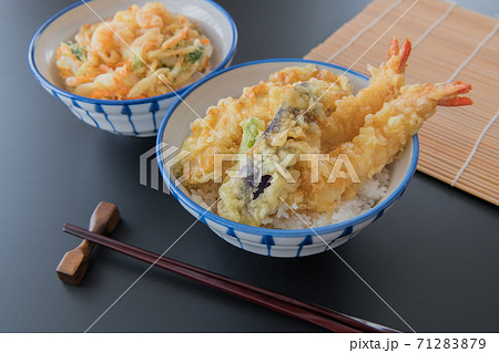 天丼　かき揚げ丼 丼物イメージ素材 71283879