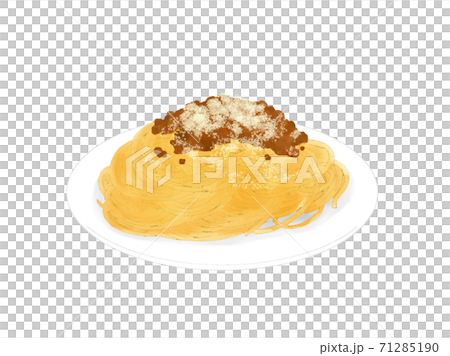 パスタのイラスト ボロネーゼのスパゲティのイラスト素材